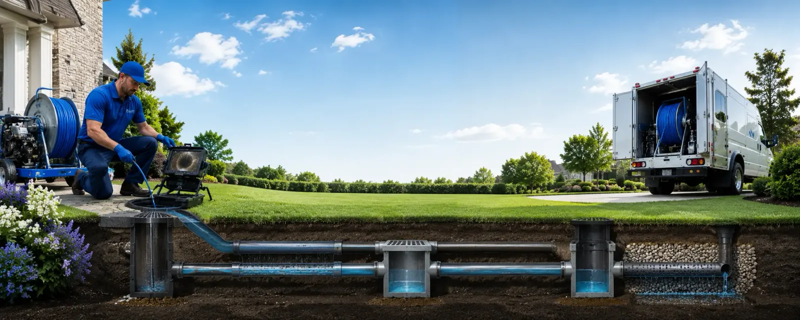 Outdoor drain cleaning information for Kinross, MI